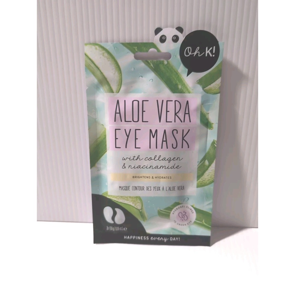 Oh K! Caffeine Eye Mask w/Aloe Vera Hydrates & Brightens Eye Mask Sealed